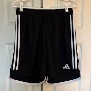 Adidas Black Shorts with White Accents